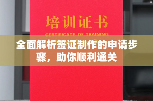 安康全面解析签证制作的申请步骤，助你顺利通关
