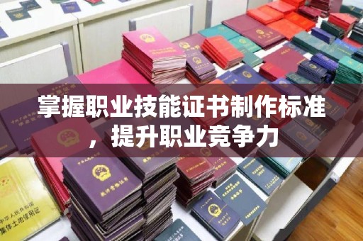 蚌埠掌握职业技能证书制作标准，提升职业竞争力